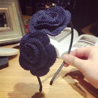 Sweet Handmade Wool Three-dimensional Flower Headband Nhsm148169 sku image 3