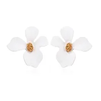 Europäische Und Amerikanische Übertriebene Ohrringe Mode Temperament Blumen Ohrringe Legierung Kleine Frische Blüten Blätter Ohrringe Persönlichkeit Earring sku image 2