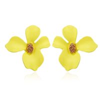 Womens Floral Paint Alloy Earrings Nhln148182 sku image 1