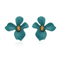 Womens Floral Paint Alloy Earrings Nhln148182 sku image 5