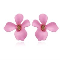 Womens Floral Paint Alloy Earrings Nhln148182 sku image 4