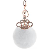 Creative Gift Crown Key Ring Rex Rabbit Hair Ball Pendant Nhmm148348 sku image 9