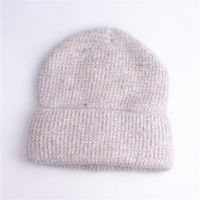 Nouvelle Angora Fourrure De Lapin Tricoté Chapeau Femmes Lumineux De Soie Manches Cap Mode Chapeau Automne Et Hiver Chapeau Chaud Croix-frontière Vente Chaude sku image 2