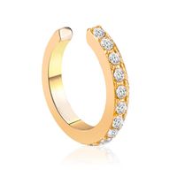 Wholesale Jewelry Lady U Shape Copper Artificial Gemstones Plating Earrings main image 6
