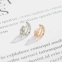 New Ear Cuff Rhinestone U-shaped Copper Clip Earrings Nhdp148477 main image 5