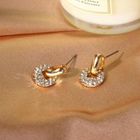 Fashion Full Rhinestone Geometric Hoop Earrings Nhdp148501 main image 3