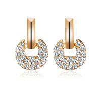 Fashion Full Rhinestone Geometric Hoop Earrings Nhdp148501 main image 6