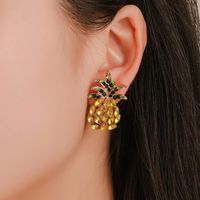 New Sweet Pineapple Studded Stud Earrings Nhdp148588 main image 1