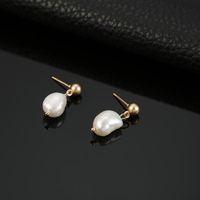 Sleek Minimalist Irregular Beads Earrings Nhpf148621 main image 4