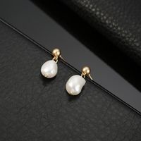 Sleek Minimalist Irregular Beads Earrings Nhpf148621 main image 5