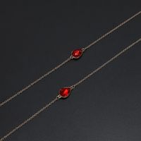 New Red Imitated Crystal Copper Sunglass Chain Nhbc148751 main image 2