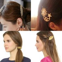 New Side Clip Spring Metal Leaf Hair Clips Nhdp148779 main image 13
