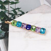 Minimalist Ische Bonbon Farbe Diamant Haarnadel Mädchen Haarnadel Seiten Clip Koreanischer Einfacher All-match Ins Wort Clip Großhandel main image 4