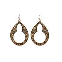 Vintage Carved Pattern Gourd Hollow Earrings Nhdp148665 sku image 1