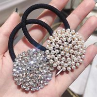 Korean Version Of The Full Rhinestone Super Flash Ring High Elastic Hair Ring Nhsm139760 main image 1