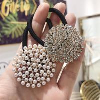 Korean Version Of The Full Rhinestone Super Flash Ring High Elastic Hair Ring Nhsm139760 main image 4