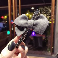 Simple Temperament Bow With Rhinestone Duckbill Clip Nhsm139804 main image 10