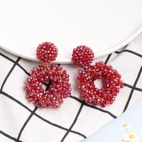 Fashion Imitated Crystal Rice Beads National Wind Earrings Nhjj139814 main image 1