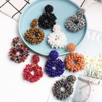Fashion Imitated Crystal Rice Beads National Wind Earrings Nhjj139814 main image 5