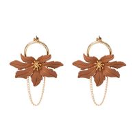 Fashion Wild Leaves Tassel Face Slim Earrings Nhjj139818 main image 10