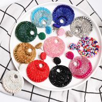 Fashion Geometric Imitated Crystal Rice Beads National Wind Earrings Nhjj139827 main image 5