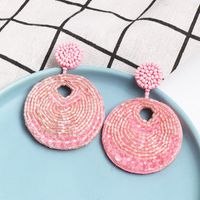Fashion Geometric Imitated Crystal Rice Beads National Wind Earrings Nhjj139827 main image 1