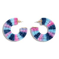 Fashion Ethnic Style Colorful Fan-shaped C-shaped Hand-woven Earrings Nhjq139840 main image 10