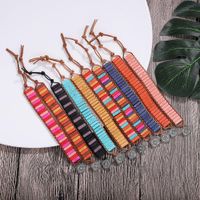 Fashion Color Hand-knitted Single-layer Leather Bracelet Nhjq139841 main image 3