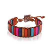 Fashion Color Hand-knitted Single-layer Leather Bracelet Nhjq139841 main image 16