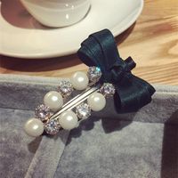 2016 Korea Importierte Qualität Hand Gefertigte Haarschmuck Xiao Xiang Super Flash Pearl Bowknot Seiten Clip Pony Clip Haarnadel Haarnadel Haarnadel main image 7