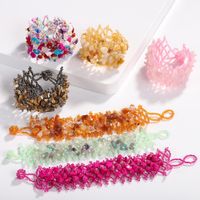 Vente Chaude Tendance Pierre Bracelet Tissage Créatif Perle Résine Perles Rondes Multi-particules Chaîne Chaîne main image 27