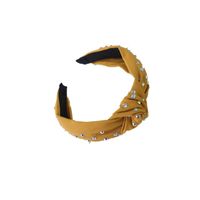 New Solid Color Cloth Rhinestone Wide Headband Nhsm139902 main image 6
