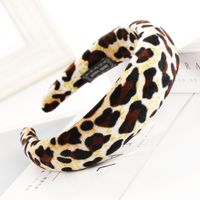 New Leopard Alloy Velvet Sponge Wide Headband Nhhv139912 main image 7