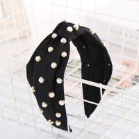 New Solid Color Cloth Beads Wide Headband Nhhv139917 main image 10