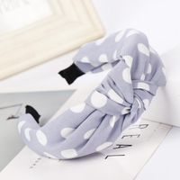 2019 Coréenne Style Nouvelle Frais Polka Dot Large Bord Femmes Décoratif De Cheveux Bandes Tout-match Mode Croix Noeud Bandeau main image 2