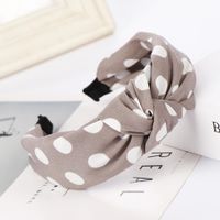 2019 Coréenne Style Nouvelle Frais Polka Dot Large Bord Femmes Décoratif De Cheveux Bandes Tout-match Mode Croix Noeud Bandeau main image 3