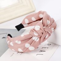 2019 Coréenne Style Nouvelle Frais Polka Dot Large Bord Femmes Décoratif De Cheveux Bandes Tout-match Mode Croix Noeud Bandeau main image 9