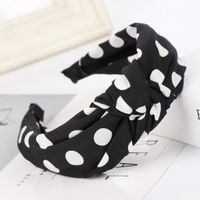 2019 Coréenne Style Nouvelle Frais Polka Dot Large Bord Femmes Décoratif De Cheveux Bandes Tout-match Mode Croix Noeud Bandeau main image 11