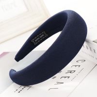 New Solid Color Alloy Velvet Sponge Wide Headband Nhhv139934 main image 6