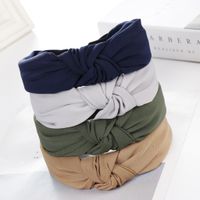 New Solid Color Cross Cloth Wide Headband Nhhv139939 main image 6