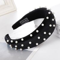 Fashion Multi-color Velvet Bead Sponge Wide Headband Nhhv139950 main image 16