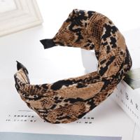 New Simple Leopard Snake Pattern Wide Headband Nhhv139960 main image 5
