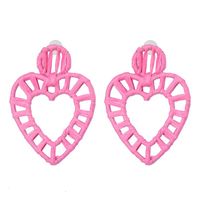 Womens Heart Shaped Raffia Earrings Nhjj139763 sku image 5