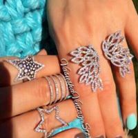 Fashion Feather Micro-set Zircon High-end Wing Ring Nhnt140049 main image 1