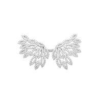Fashion Feather Micro-set Zircon High-end Wing Ring Nhnt140049 main image 6