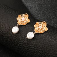 Fashion Beads Flower Alloy Earrings Nhgy140055 main image 3