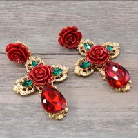Womens Floral Plating Alloy Earrings Nhnt140108 main image 4