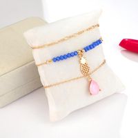 Fashion Simple Alloy Rice Beads Pineapple Drops 3 Sets Of Anklet Bracelet Nhgy140125 main image 3