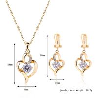 2018  Vente Chaude Strass Incrusté De Bijoux Ensemble Européen Et Américain Boutique Cadeau 2-pièce Ensemble Fabricant Fournir main image 3