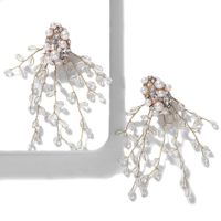 Fashion Beads Imitated Crystal With Rhinestone And Beads Tassel Alloy Earrings Nhjq140179 main image 3